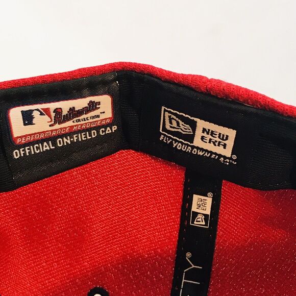 Boston Red Sox MLB Logo Hat Mens 7 1/4 New Era 59FIFTY Red & Black Flag Star Cap - Picture 11 of 12